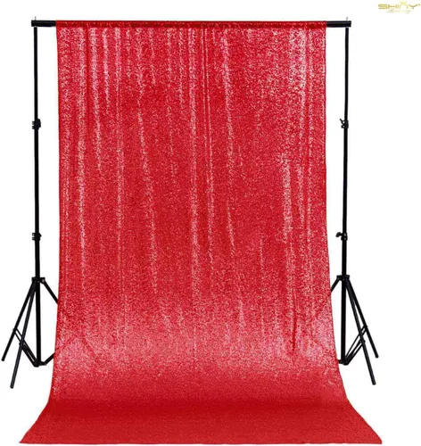 Miniatura 18 de ShinyBeauty Telón de fondo para cabina de fotos, la mejor opción, telón de fondo de lentejuelas de 4 x 6 pies, para bodas y eventos, tela de Naranja