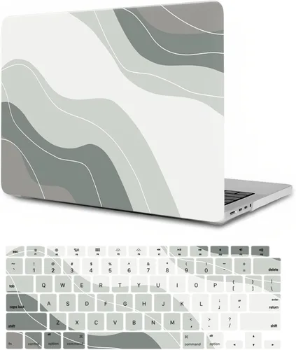 Miniatura 30 de Funda para MacBook Pro 14 2023 M2 A2779 A2442 M1 Pro/Max, Carcasa Protectora de Plástico Duro para Laptop y Cubierta para Teclado, Tablero de Damas