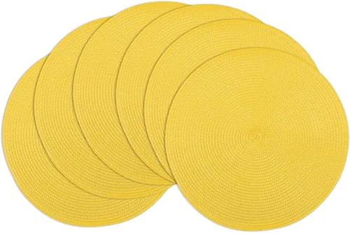 Miniatura 9 de Winknowl Juego de 4 manteles individuales redondos trenzados, lavables, tejidos resistentes al calor, para mesas de cocina, comedor, manteles Beige