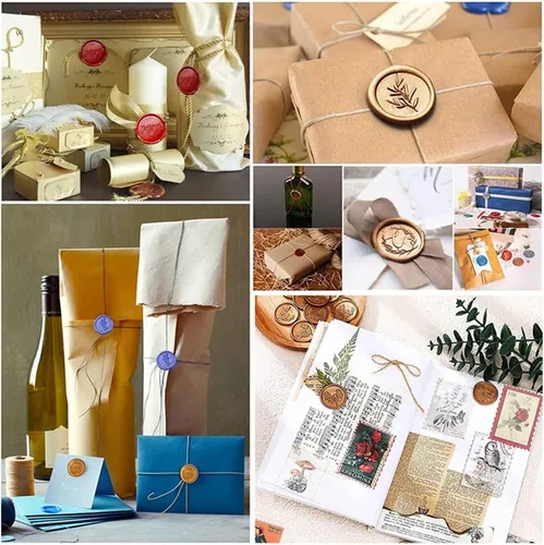 Miniatura 6 de 400 cuentas de cera de sellado, cuentas de sello de cera PORXFLY ideales para sellos de sellos, invitaciones de boda, paquetes de vino, sobres