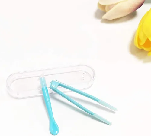 Miniatura 3 de JJLFresheners Aplicador de contacto azul, herramienta removedor de lentes de contacto, insertor+pinzas con punta suave, para lentes de contacto
