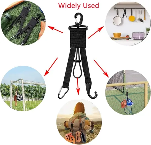 Miniatura 4 de YELAIYEHAO Organizador 3 en 1 – Percha de equipo de béisbol y sóftbol con soporte para bate, clip para guantes, gancho para casco, bolsa de cerca