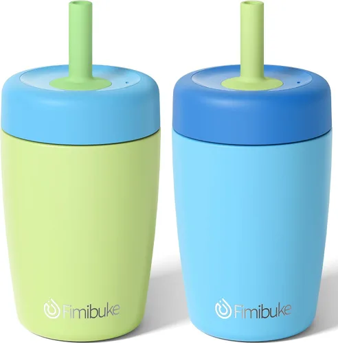 Miniatura 18 de Fimibuke Vasos para niños y niños pequeños, a prueba de derrames, 12 onzas, con aislamiento Capybara, vaso de paja para niños pequeños, botella
