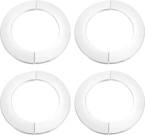 Miniatura 14 de uxcell Brida dividida de pared, placa redonda de escudo de acero inoxidable 304 de 0.866 in para tubo de diámetro de 0.866 in
