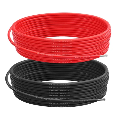 Miniatura 12 de Cable eléctrico de silicona calibre 14 AWG (rojo de 10 pies y negro de 10 pies) suave y flexible núcleo de cobre estañado de 0.003 in, alambre