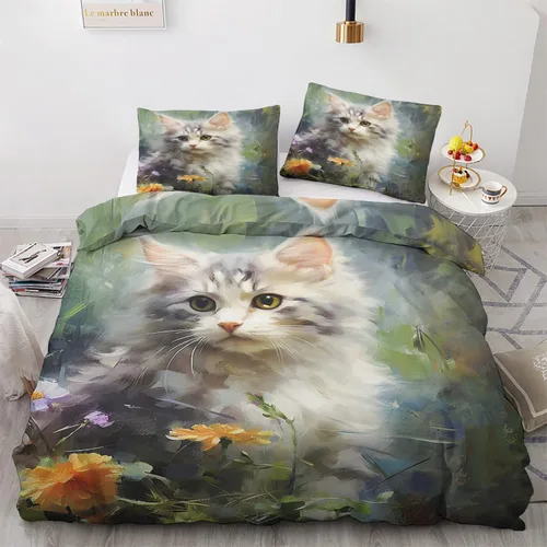 Miniatura 8 de Phoenix Funda de edredón tamaño King Juego de ropa de cama de pájaro de fantasía 3 piezas Funda de edredón con patrón de microfibra suave
