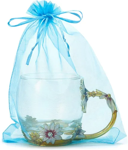Miniatura 15 de 50 bolsas de organza de 6 x 9 pulgadas, bolsa de regalo de fiesta de boda con cordón