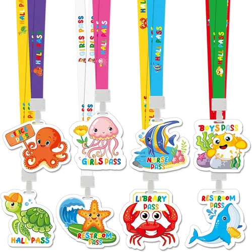 Miniatura 13 de Ctosree Juego de 8 cordones de PVC irrompibles para pasillos y pases escolares, suministros escolares, suministros para profesores, para aula