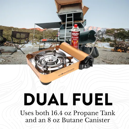 Miniatura 4 de Gas ONE GS-4000P - Estufa de campamento - Estufa de propano o butano de primera calidad con práctica funda de transporte - Patentada - Ideal
