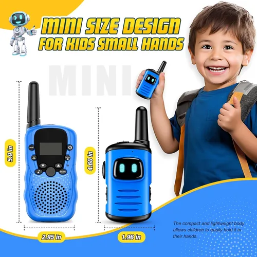 Miniatura 3 de Walkie Talkies de juguete para niños: comedyfun Mini Robots Walkie Talkies paquete de 2 regalos de Navidad y cumpleaños para niños de 3, 4, 5, 6, 7