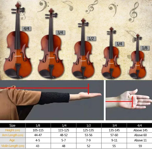 Miniatura 7 de Ktaxon Violín 3/4 para principiantes, violín para estudiantes y entusiastas, kit de violín acústico con estuche, arco, colofonia y manual Satinado
