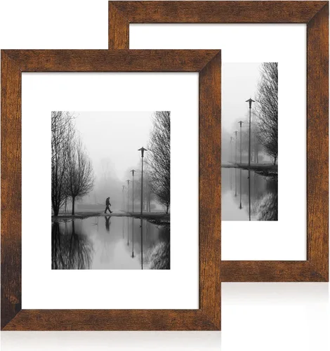 Miniatura 34 de iRahmen - Juego de 2 marcos de fotos de 4 x 6, marco de madera negro con cristal de alta definición, para mostrar fotografías de 3.5 x 5