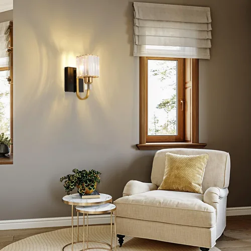 Miniatura 5 de Aplique de pared moderno de cristal con enchufe, lámpara de pared montada en negro dorado, lámpara de tocador enchufable con interruptor
