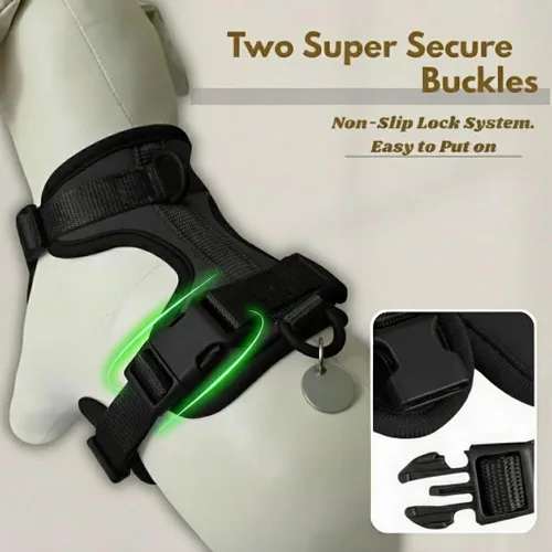 Miniatura 3 de Dog Harness - No Pull Adjustable Front Clip Vest with Soft Padding, 3Leash Clips, and No-Choke Oxford Design Comfort for Small, Medium, and Large