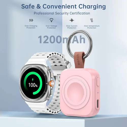 Miniatura 3 de para Cargador de Samsung Galaxy Watch, Cargador portátil de 1200 mAh para Samsung Galaxy Watch 8/8 Classic/7/Ultra/6/6 Classic/5/5 Pro/4/3, Active