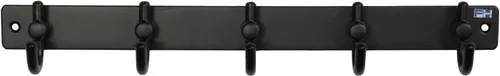 Miniatura 3 de FantasHome - Perchero de metal montado en la pared de 15 pulgadas con 5 ganchos, color negro