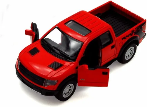 Miniatura 3 de KiNSMART 2013 Ford F-150 SVT Raptor Supercrew 1:46 Escala Modelo de Juguete de Metal de Fundición a Presión de 12.7 cm (4 Piezas)