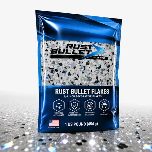 Miniatura 12 de RUST BULLET Copos de color decorativos – marrón otoñal – Personaliza pisos de concreto con 1 libra de chips de vinilo duraderos y resistentes a