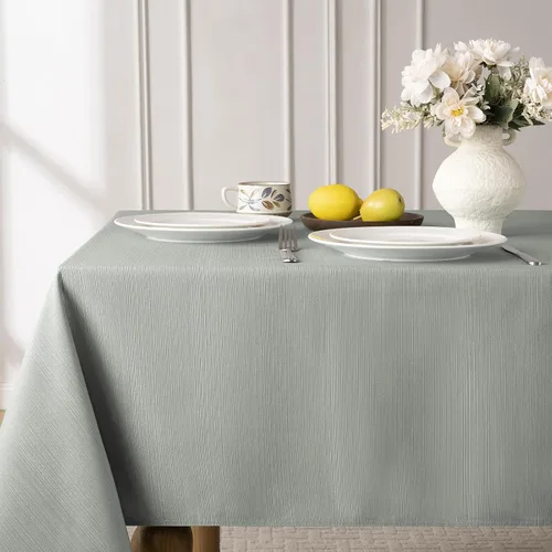 Miniatura 13 de Softalker Mantel rectangular de jacquard - Fundas de mesa de damasco geométrico, impermeables, resistentes a las manchas, lavables, de poliéster