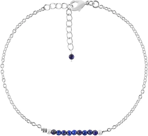 Miniatura 104 de YANARA Pulsera de tobillo para mujer, piedra de nacimiento natural, cuentas de piedras preciosas, tobillera delicada hecha a mano de 9 pulgadas +