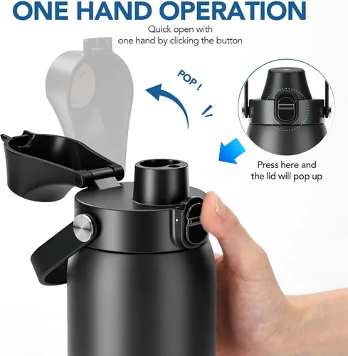 Miniatura 7 de Tapa 2 en 1 para botella de agua Owala Freesip, tapa de repuesto para Owala de 16 onzas, 24 onzas, 25 onzas, 32 onzas, 40 onzas, tapa superior