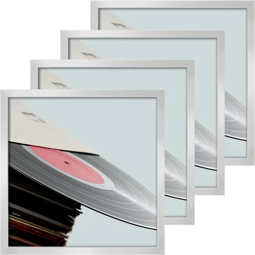 Miniatura 32 de eletecpro Marcos de discos de vinilo de 7 x 7 pulgadas para galería, decoración de pared negra resistente y ligera, marcos LP fáciles de colgar, se