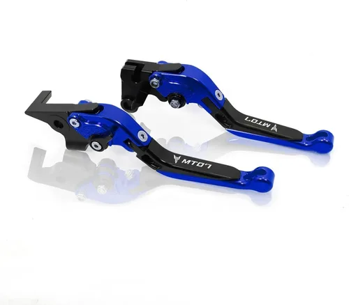 Miniatura 25 de Para Yamaha MT-07 FZ-07 FZ07 MT07 FZ 07 2014 2023 motocicleta ajustable plegable extensible embrague palancas de freno de embrague (color : 1)