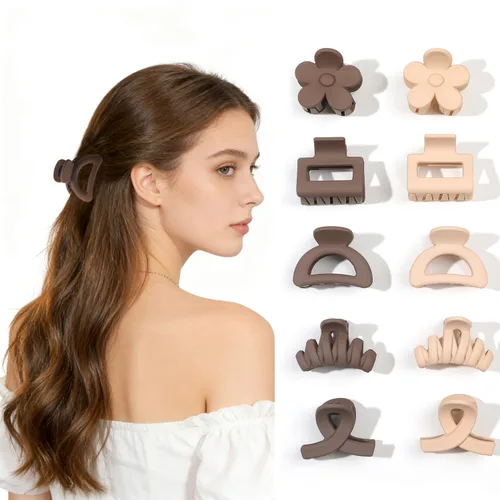 Miniatura 12 de Ivyu Pinzas para el cabello – 8 paquetes de pinzas pequeñas negras para mujeres, mini pinzas para el cabello de 1.57 pulgadas, accesorios de peinado