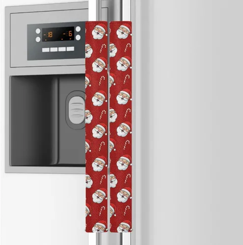 Miniatura 8 de Emelivor Juego de 2 fundas de repuesto para manija de puerta de refrigerador, color blanco calabaza otoñal, para hornos, lavavajillas, mantiene