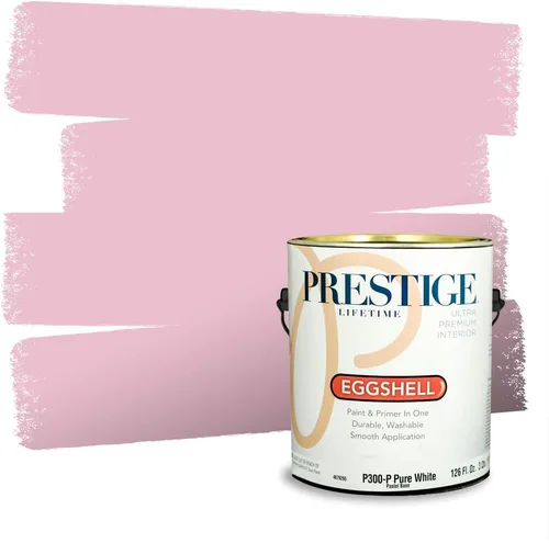 Miniatura 105 de Prestige Paints Pintura exterior e imprimación en uno, 1 galón, plano, coincidencia comparable de Valspar* Amber Rose*