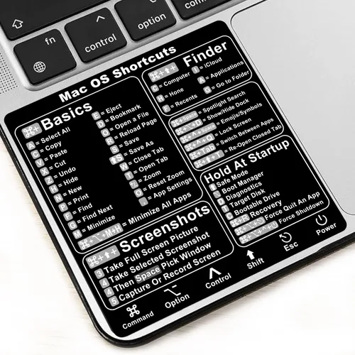 Miniatura 11 de Paquete de 2 adhesivos de atajos para Apple Mac OS System, nuevo adhesivo de atajos 2026 para MacBook Pro de 13-16 pulgadas y MacBook Air Arcoíris