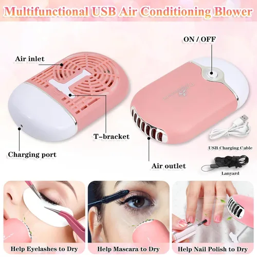 Miniatura 5 de Kit de extensión de pestañas Tetutor para principiantes, kit profesional de práctica de extensión de pestañas con todo incluido, cabeza de maniquí