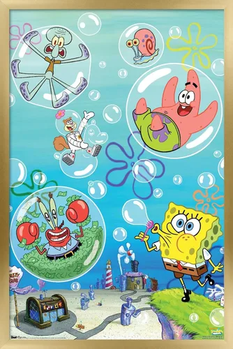 Miniatura 11 de Trends International Nickelodeon Spongebob Squarepants - Póster de burbujas de pared, 14.725 x 22.375 pulgadas, versión con marco de madera tipo