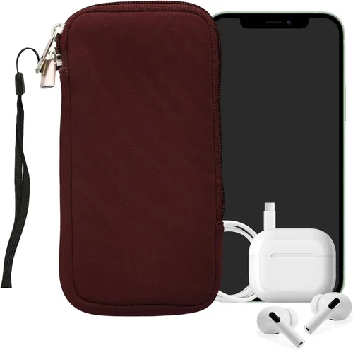 Miniatura 5 de kwmobile Funda universal para teléfono tamaño XS - 3,5/4 pulgadas - Funda de neopreno para teléfono inteligente con cremallera - Funda impermeable