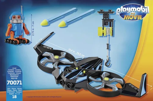 Miniatura 4 de Playmobil La película Robotitron con Drone, US:talla única