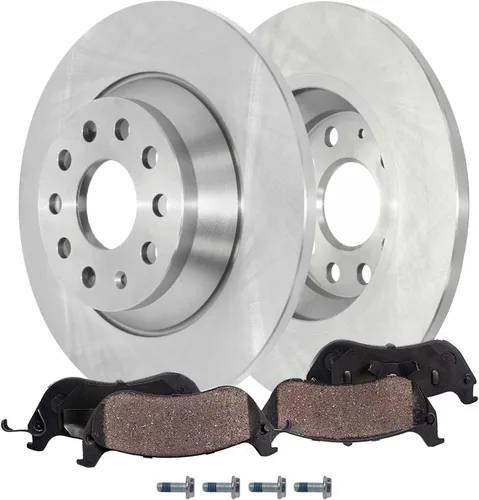 Miniatura 39 de Detroit Axle - Kit de freno trasero para Chevy Equinox Captiva Sport GMC Terrain Pontiac Torrent Saturn Vue Pinzas de freno de disco con soportes