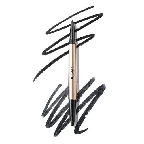 Miniatura 11 de ICONIC LONDON Smokey Eye Duo Delineador de ojos Cremoso, fácil de mezclar, lápiz delineador de ojos 2 en 1, resistente al agua, libre de crueldad
