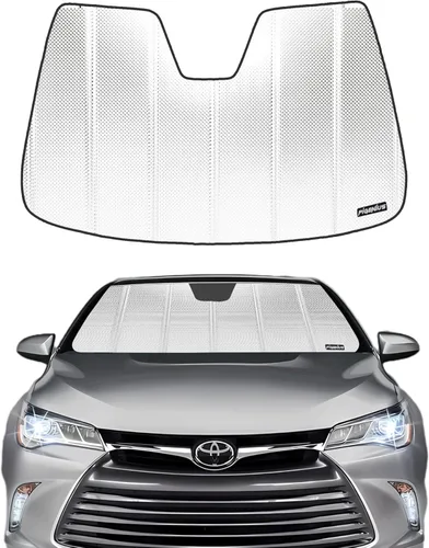 Miniatura 6 de Pigenius Parasol para parabrisas para Toyota Camry 2012-2017 (sin corte de sensor, 2012-2014 todos), acabado plateado metálico