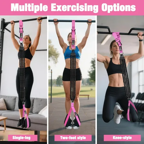 Miniatura 9 de Pull Up Assistance Bands Set, 300 lbs Max Heavy Duty Resistance Bands with Adjustable Strap, Non-Slip Handle & Door Anchor, Full Body Strength