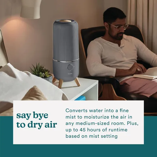 Miniatura 4 de Homedics - Humidificador ultrasónico, para dormitorios y oficinas en casa, tanque de 0.97 galones, tiempo de funcionamiento de 45 horas, vapor frío