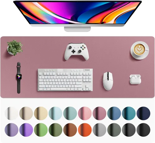 Miniatura 149 de Aothia - Protector de escritorio de cuero sintético, base para mouse, superficie antideslizante e impermeable para escribir y para laptop