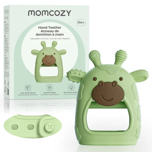 Momcozy Juguetes mordedores para bebés | Juguetes para la dentición del bebé | Alivio de la dentición del bebé | Juguetes mordedores de silicona de
