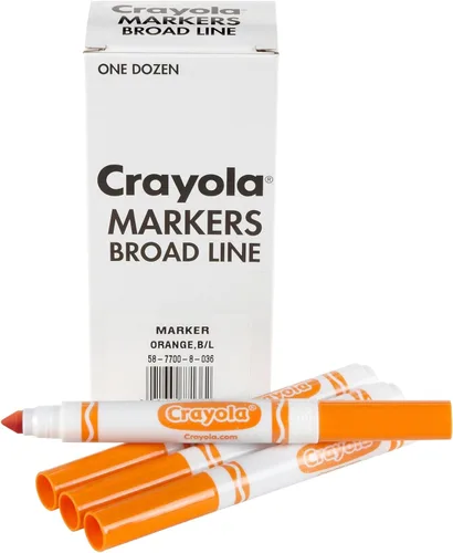Miniatura 12 de Crayola Marcadores de línea ancha - Amarillo (12 uds), marcadores para niños, suministros escolares a granel para aulas y profesores
