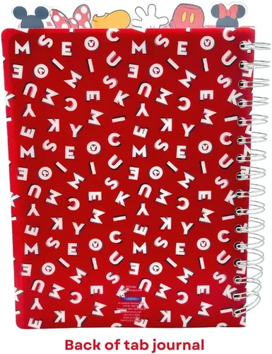 Miniatura 6 de Cuaderno de Disney de Minnie y Mickey Mouse, encuadernado en espiral, 144 páginas a rayas, 20 x 18 cm, Rojo