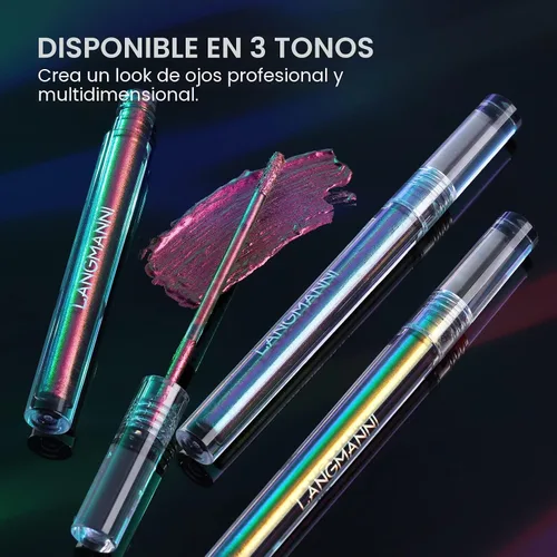 Miniatura 8 de Sombra de ojos de camaleón líquida metálica, aspecto de ojos multidimensional, maquillaje holográfico de larga duración con purpurina multicolor