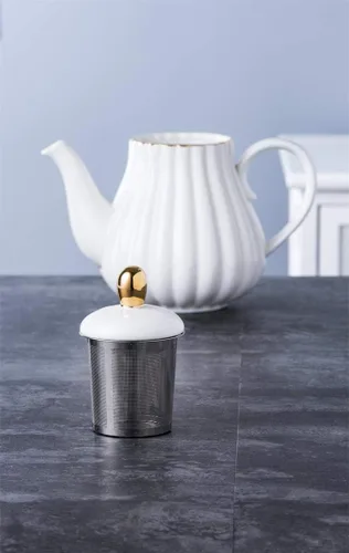 Miniatura 13 de Jusalpha Fine China Juego de Taza de Café/Taza de Té Morada de 8 OZ, Platillo, Cucharas, Tetera y Cremera, 17 Piezas (Juego FD-TW17PC, Morado)