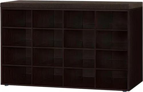 Miniatura 35 de DINZI LVJ Banco de almacenamiento de zapatos con cojín, estante de cubículos con 12 cubículos, estantes ajustables, banco organizador multifuncional