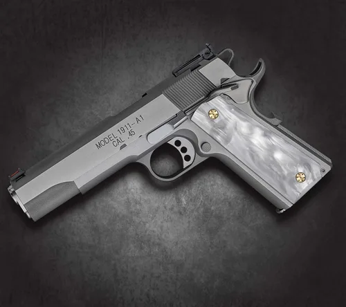 Miniatura 3 de Cool Hand 1911 empuñaduras para Kimber, Colt, Rock Island, Springfield, Tauru, perla sintética altamente pulida, tamaño completo Perla blanca