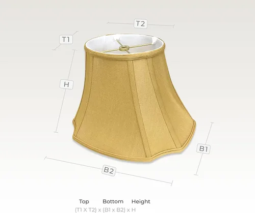 Miniatura 2 de Royal Designs, Inc. BS-709-15AGL - Pantalla de lámpara básica ovalada de esquina invertida, (7 x 9) x (12.75 x 15) x 10.75, oro antiguo Dorado