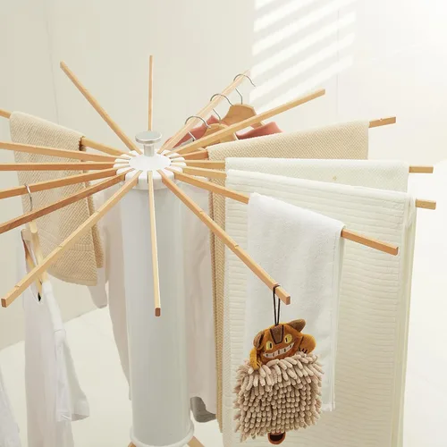 Miniatura 3 de JOOM Trípode de Secado de Ropa, Perchero Portátil y Plegable para Ahorro de Espacio, Perchero de Secado de Ropa para Lavandería - Perchero de Ropa